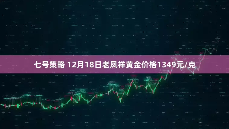 七号策略 12月18日老凤祥黄金价格1349元/克